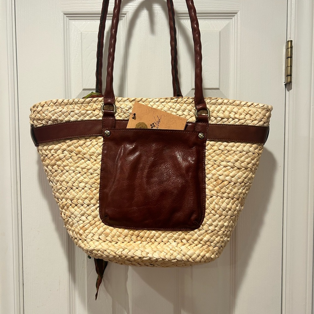 Patricia Nash Tan and Brown Woven Tote - Picture 3 of 7